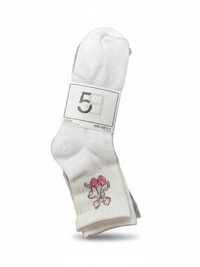 2/$12 💥🆕 5B Style Ladies Crew Socks | 5 Pairs | Size 9-11 | 1402